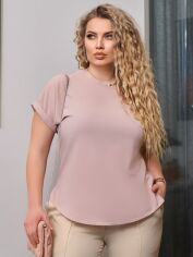 Акція на Блузка жіноча DEMMA 659 54-56 Бежева від Rozetka