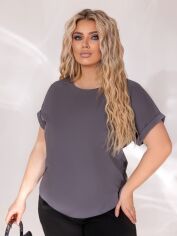 Акція на Блузка жіноча DEMMA 659 54-56 Сіра від Rozetka