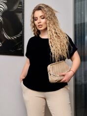 Акція на Блузка жіноча DEMMA 659 50-52 Чорна від Rozetka