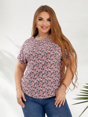 Акція на Блузка жіноча DEMMA 660 50-52 Кружечки від Rozetka