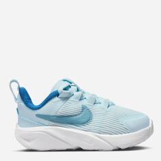 Акція на Дитячі кросівки для хлопчика Nike Star Runner 4 Nn (Td) DX7616-404 22 (6C) Блакитні від Rozetka