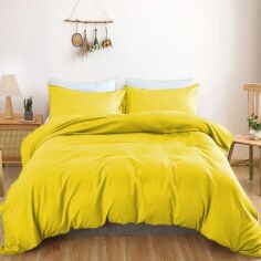 Акція на Комплект постільної білизни MirSon King Size 220x240 см Light Pro 10-002 Yellow Satin від Rozetka