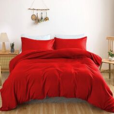 Акція на Комплект постільної білизни MirSon євро 200x220 см Light Pro 10-007 Red Satin від Rozetka