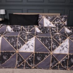 Акція на Комплект постільної білизни MirSon євро 200x220 см 17-0694 Onyx Marble Tiles Бязь від Rozetka