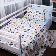 Акція на Комплект постільної білизни MirSon Двоспальний 175x210 см Kids Time 09 Sleeping Animals Поплін від Rozetka