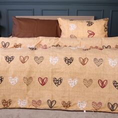 Акція на Комплект постільної білизни MirSon сімейний 2 x 160x220 см 17-0705 Toffee Hearts Ranforce Elite від Rozetka