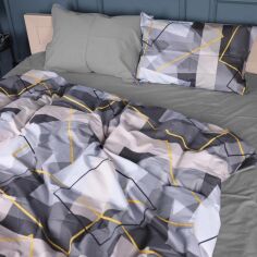 Акція на Комплект постільної білизни MirSon Сімейний 2 x 160x220 см 22-1403 Geometric Elegance Сатин від Rozetka