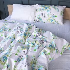 Акція на Комплект постільної білизни MirSon King Size 220х240 см 17-0707 Spring Branches Бязь від Rozetka