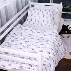 Акція на Комплект постільної білизни MirSon сімейний 2 x 160x220 см Line Kids 03 Animals Поплін від Rozetka
