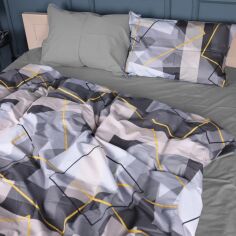 Акція на Комплект постільної білизни MirSon Полуторний 143х210 см 22-1403 Geometric Elegance Сатин від Rozetka