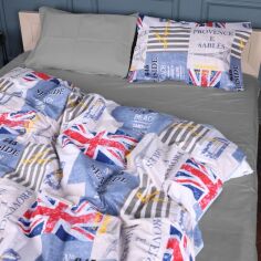 Акція на Комплект постільної білизни MirSon King Size 220х240 см 22-1382 English Style Сатин від Rozetka