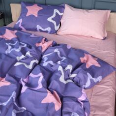 Акція на Комплект постільної білизни MirSon Євро 200х220 см 22-1375 Violet Stars Сатин від Rozetka