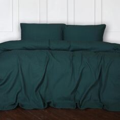 Акція на Комплект постільної білизни MirSon King Size 220х240 см №10-05 Arrowline Emerald Піке від Rozetka