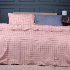 Акція на Комплект постільної білизни MirSon King Size 220х240 см 17-0731 Pink & Gray Plaid Ranforce Elite від Rozetka