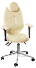 Акція на Крісло Kulik System Trio з перфорованої екокожи Beige від Rozetka