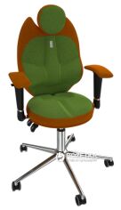 Акція на Крісло Kulik System Trio Orange/Olive від Rozetka