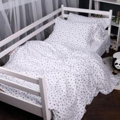 Акція на Підковдра MirSon King Size 220x240 см 016 White Stars фланель від Rozetka