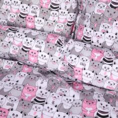 Акція на Підковдра MirSon Ranforce Elite 17-0670 GrayPink Kitties 220х240 від Rozetka
