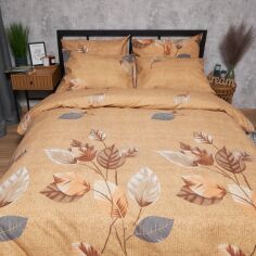 Акція на Підковдра Moon&Star Мікросатин Premium Amber Leaf King Size 220 x 240 см (MS-870000819) від Rozetka