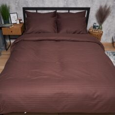 Акція на Підковдра Moon&Star Satin Stripe Warm Espresso Полуторна 143 x 210 см (MS-870000990) від Rozetka