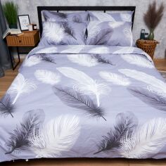 Акція на Підковдра Moon&Star Бязь Gold Люкс Soft Plumes Двоспальна 175 x 210 см (MS-870000732) від Rozetka