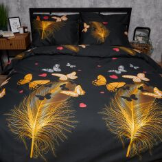 Акція на Підковдра Moon&Star Мікросатин Premium Golden Flutter Полуторна 143 x 210 см (MS-870000860) від Rozetka