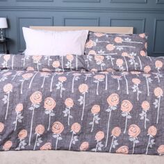 Акція на Підковдра MirSon двоспальна 175x210 см 17-0706 Silver Petals Ranforce Elite від Rozetka