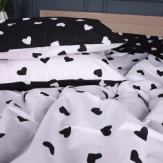 Акція на Наволочка MirSon Ranforce Elite 17-0669 Black and White Love 50х70 см від Rozetka