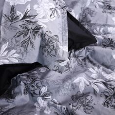 Акція на Наволочка MirSon 00-8 Black Flowers Поплін 50х70 см від Rozetka
