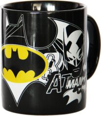 Акція на Кухоль порцеляновий Warner Bros чорний Циліндр Batman core 350 мл в упаковці від Rozetka