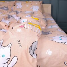 Акція на Простирадло MirSon Бязь 17-0665 Cream Kittens 150х220 см від Rozetka
