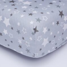 Акція на Простирадло на резинці Moon&Star Silver Stars Бязь Gold Люкс 150х200х20 см (MS-850000892) від Rozetka