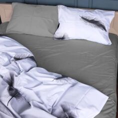 Акція на Простирадло MirSon Сатин 22-1400 Feather Touch 180x220 см від Rozetka