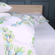 Акція на Простирадло MirSon King Size 220x240 см 17-0707 Spring Branches Ranforce Elite від Rozetka