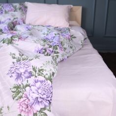 Акція на Простирадло MirSon King Size 220x240 см 17-0711 Delicate Blossoms Бязь від Rozetka