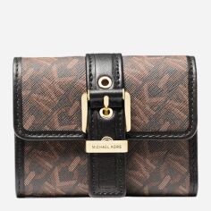 Акція на Гаманець жіночий зі штучної шкіри для карток Michael Kors 467292579 Коричневий від Rozetka
