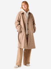 Акція на Пальто осіннє довге жіноче Uniqlo 950281266 2XL Коричневе від Rozetka