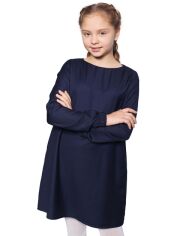 Акція на Дитяча тепла шкільна сукня для дівчинки Timbo Ella P052496 ШФ 128 см Синє від Rozetka