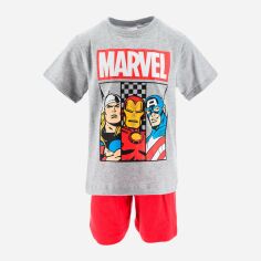 Акція на Дитяча літня піжама для хлопчика Disney Avengers C YE20042 110-116 см Світло-сіра/Червона від Rozetka