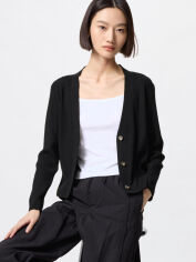 Акція на Кардиган в'язаний жіночий Uniqlo 535720872 L Чорний від Rozetka