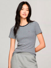 Акція на Футболка бавовняна жіноча Tommy Hilfiger 414093725 S Синя від Rozetka