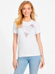 Акція на Футболка бавовняна жіноча Guess 826489297 XL Біла від Rozetka