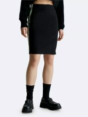 Акція на Спідниця міні осіння пряма жіноча Calvin Klein 669026060 XL Чорна від Rozetka
