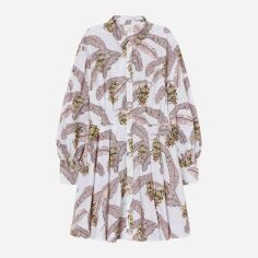 Акція на Сукня-сорочка коротка літня жіноча H&M Desmond & Dempsey 8728251wer 46 Біла від Rozetka