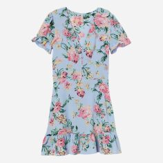 Акція на Сукня коротка літня жіноча H&M 8713771wer 42 Блакитна від Rozetka