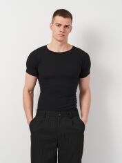 Акція на Футболка бавовняна довга чоловіча C&A 2065471 2XL Чорна від Rozetka