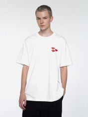 Акція на Футболка бавовняна довга чоловіча Uniqlo 924071869 L Біла від Rozetka