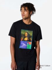 Акція на Футболка бавовняна довга чоловіча Uniqlo 224842896 L Чорна з принтом від Rozetka