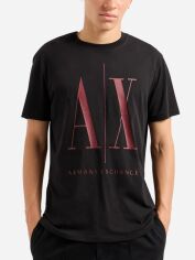 Акція на Футболка бавовняна довга чоловіча Armani Exchange 372909529 2XL Чорна від Rozetka