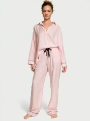 Акція на Піжама (сорочка + штани) жіноча бавовняна Victoria's Secret 815293967 XS Рожева від Rozetka